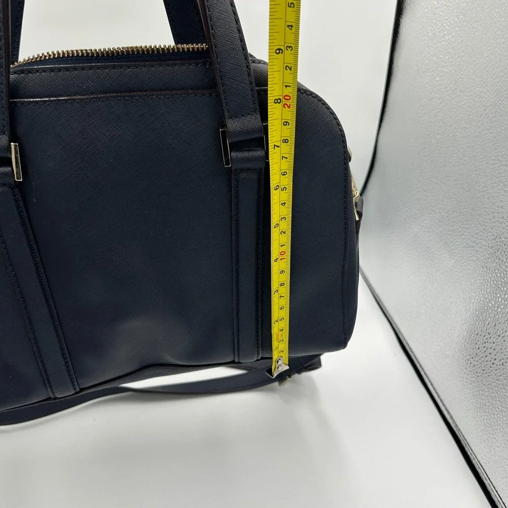 Kate Spade Satchel Womens Medium Navy Blue Saffiano Leather Crossbody Bag